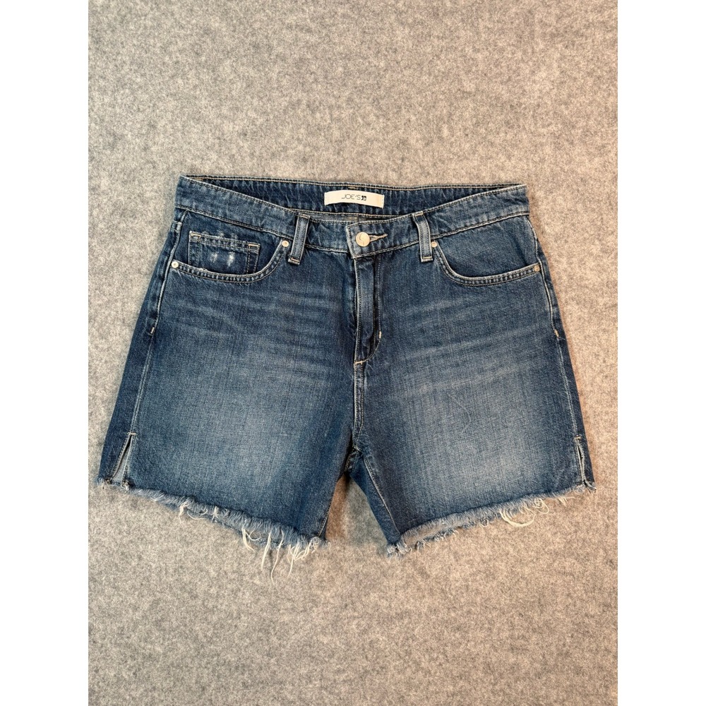 Joes Jeans Womens Cut Off Denim Shorts Medium Wash Blue Frayed Hem Size 31